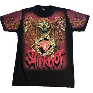 SLIPKNOT AOP ALL OVER PRINT‎ Grim Reaper Heavy Metal Band T-Shirt Size XL